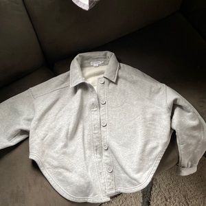 Good American button down collard shacket 1/2